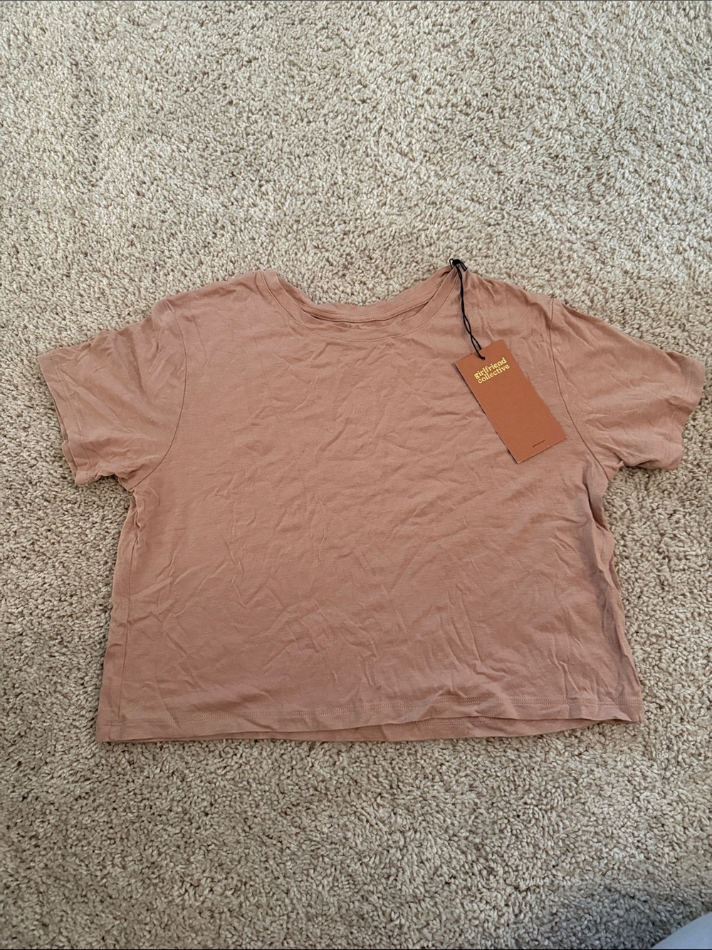 girlfriend collective Short Sleeve Boxy Tee - Rose Taupe